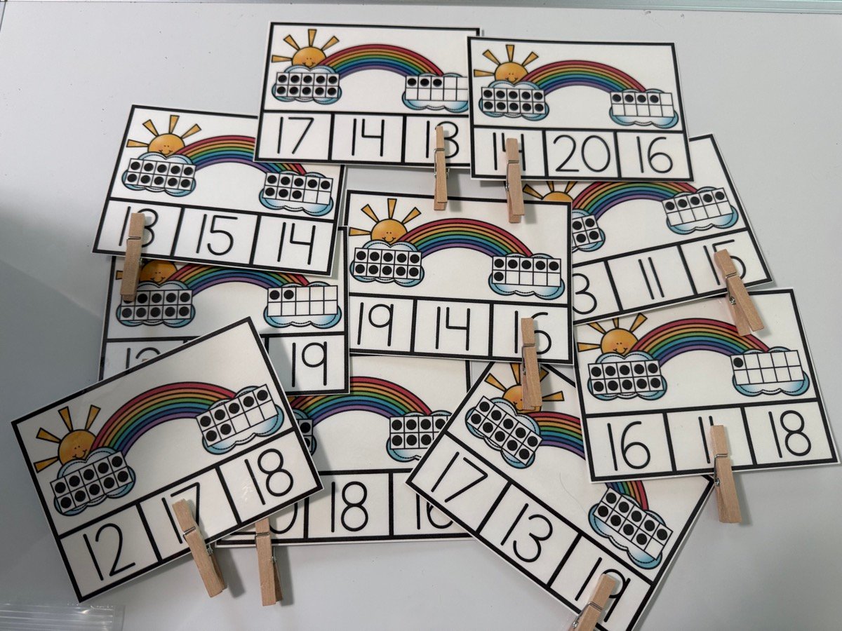 Ten Frames Clip Cards